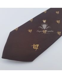 Maroon Masonic Club Necktie